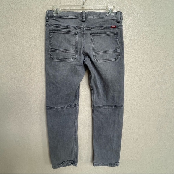 Wrangler Boys’ Slim Fit Gray Distressed Utility Carpenter Jeans Size 12 Husky - Picture 2 of 6